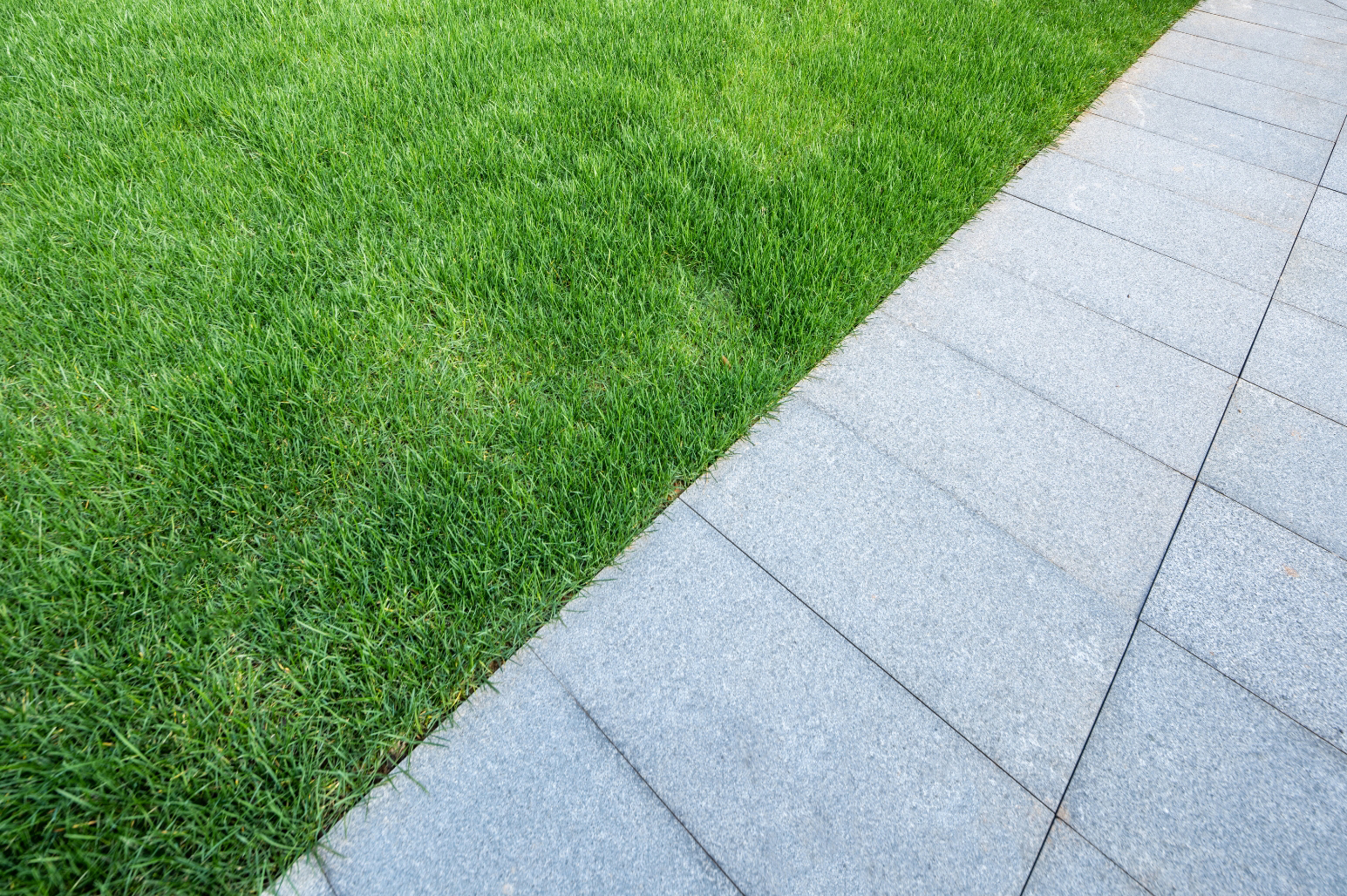 Crisp edge line along a sidewalk